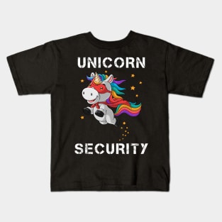 Unicorn Security Superhero Funny Gift Kids T-Shirt